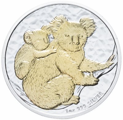 купить Австралия 1 доллар (dollar) 2008 "Австралийский коала" с позолотой