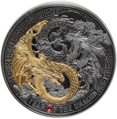 купить Камерун 500 франков 2024 "Год дракона" в футляре, с сертификатом