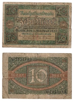 купить Германия 10 марок 1920