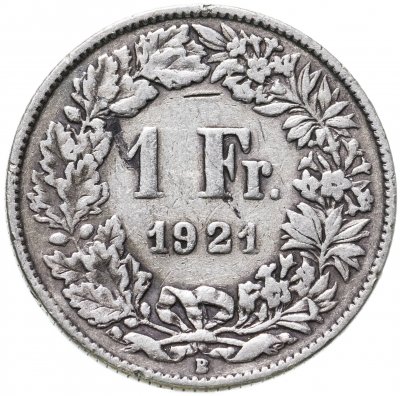 купить Швейцария 1 франк (franc) 1921