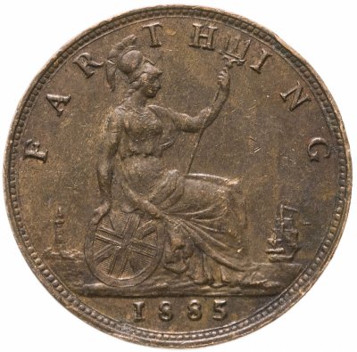 купить Великобритания 1 фартинг (farthing) 1885