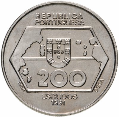 купить Португалия 200 эскудо (escudos) 1991 "Навигация на запад"