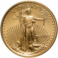 купить США 5 долларов (dollars) 2002 UNC Liberty "Американский золотой орёл"