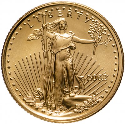 купить США 5 долларов (dollars) 2002 UNC Liberty "Американский золотой орёл"