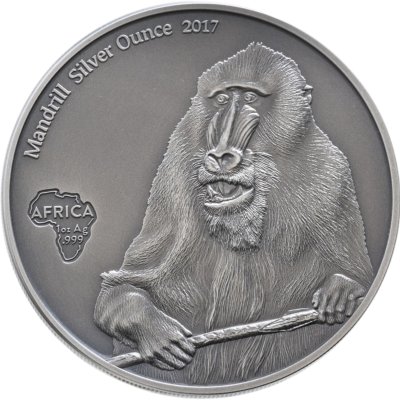 купить Камерун 1000 франков 2017 "Обезьяна Мандрилл", в футляре