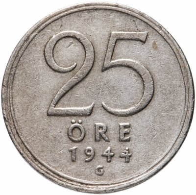 купить Швеция 25 эре (ore) 1944