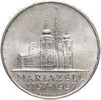 Купить Австрия 25 шиллингов (shillings) 1957 "800 лет Базилике Мариацелля"
