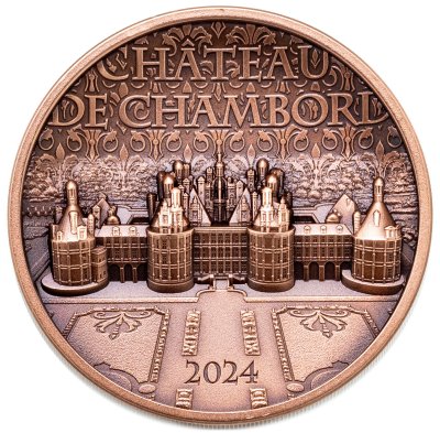 купить Острова Кука 1 доллар 2024 "Замок Шамбор" в капсуле с сертификатом