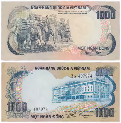 купить Южный Вьетнам 1000 донг 1972 (Pick 34)
