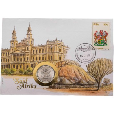 купить ЮАР 50 центов (cents) 1984 в конверте с маркой