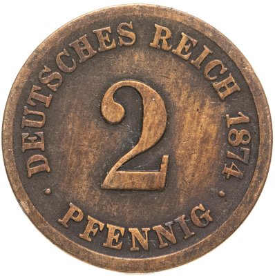 купить Германия 2 пфеннига (pfennig) 1874 F