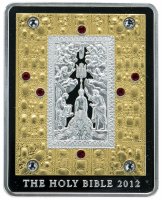 Купить острова Кука 2012 5 долларов "Святая Библия", в футляре