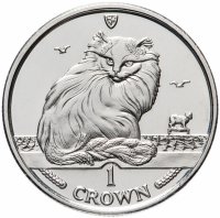 купить Остров Мэн 1 крона (crown) 1995 "Кошки - Турецкая ангора"