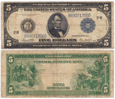 купить США 5 долларов 1914 Series 1914 (Pick 359) New York, White-Mellon