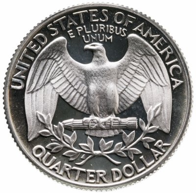 купить США 25 центов (квотер, 1/4 доллара, quarter dollar) 1982 S Proof Washington Quarter (Вашингтон) знак монетного двора "S" - Сан-Франциско