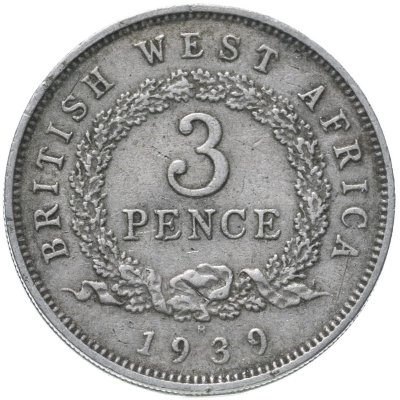 купить Британская Западная Африка 3 пенса (pence) 1939 Н