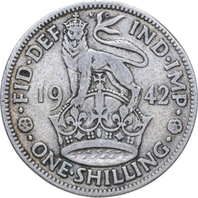 купить Великобритания 1 шиллинг (shilling) 1942 лев стоящий на короне