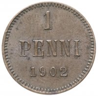 Купить 1 пенни (penni) 1902, монета для Финляндии