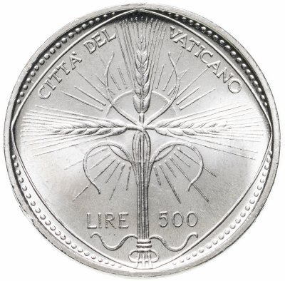 купить Ватикан 500 лир 1968
