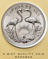 купить Серия "Птицы на монетах мира" - Багамы 2 доллара (dollars) 1979 (в буклете)