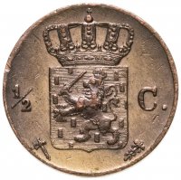 купить Нидерланды 1/2 цента (cent) 1875