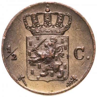 купить Нидерланды 1/2 цента (cent) 1875