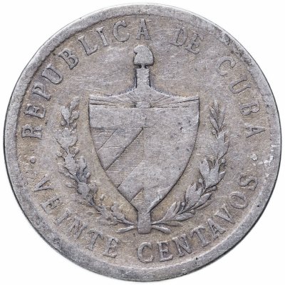 купить Куба 20 сентаво (centavos) 1920