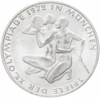 купить Германия, ФРГ 10 марок 1972 "Олимпиада в Мюнхене - Спортсмены", случайный монетный двор