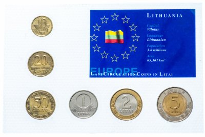 купить Литва набор монет 1997-2001 (6 штук)