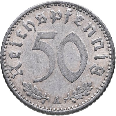 купить Германия, Третий рейх 50 рейхспфеннигов 1935, знак монетного двора "A" — Берлин