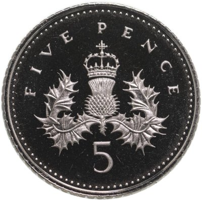 купить Великобритания 5 пенсов 1990