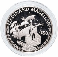Купить Острова Кука 50 долларов 1988 "Фернан Магеллан"