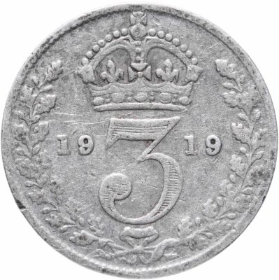 купить Великобритания 3 пенса (pence) 1919