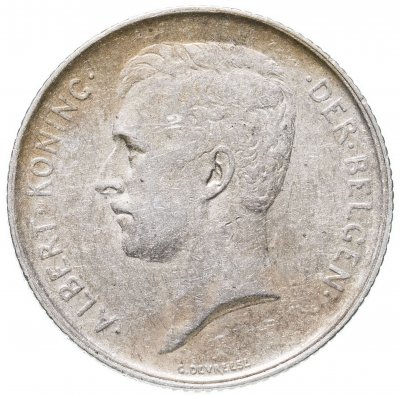 купить Бельгия 1 франк (franc) 1912 Надпись на голландском - 'ALBERT KONING DER BELGEN'