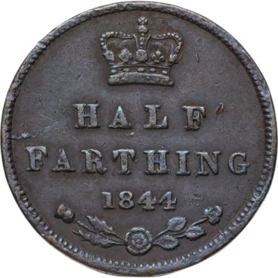 купить Великобритания 1/2 фартинга (farthing) 1844