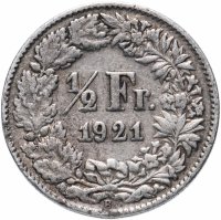 купить Швейцария 1/2 франка (franc) 1921