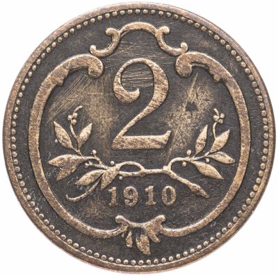купить Австро-Венгрия 2 геллера 1910, монета для Австрии