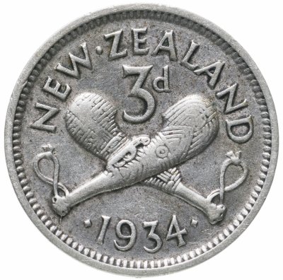 купить Новая Зеландия 3 пенса (pence) 1934