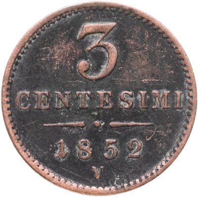 купить Ломбардия-Венеция 3 чентезимо 1852 V