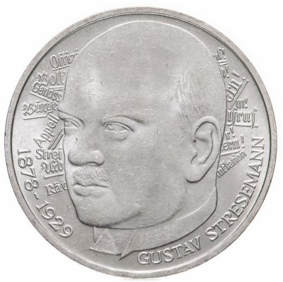купить Германия 5 марок (deutsche mark) 1978 100 лет со дня рождения Густава Штреземана