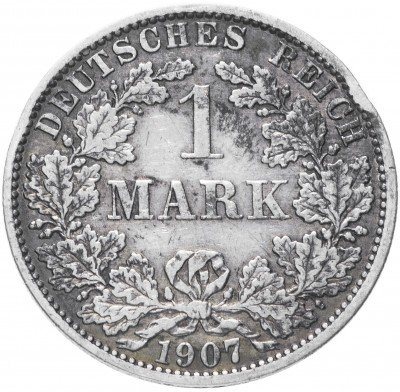 купить Германия (Германская Империя) 1 марка 1907 "А"