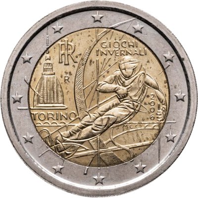 купить Италия 2 евро (euro) 2006 "XX зимние Олимпийские игры 2006 года в Турине"