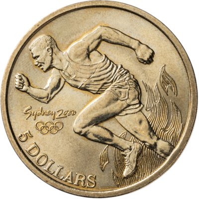 купить Австралия 5 долларов (dollars) 2000 "Олимпийские игры в Сиднее - Легкая атлетика"