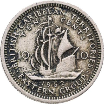 купить Восточные Карибы 10 центов (cents) 1962