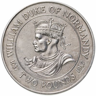 купить Гернси 2 фунта (pounds) 1987 900 лет со дня смерти Вильгельма I Завоевателя