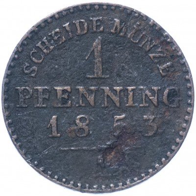 купить Пруссия 1 пфеннинг 1853 A