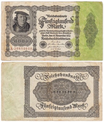 купить Германия, Веймарская республика 50000 марок 1922
