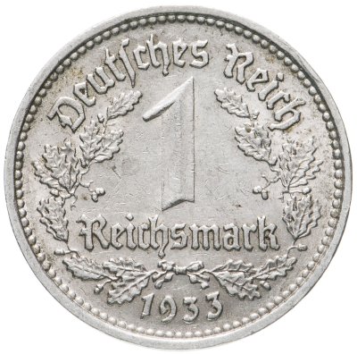 купить Германия (Третий Рейх) 1 рейхсмарка 1933 D