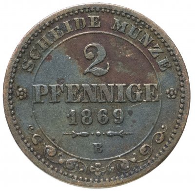 купить Германия, Саксен-Мейнинген 2 пфеннига 1869