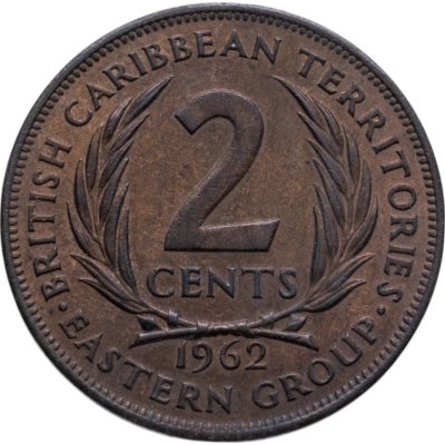купить Восточные Карибы 2 цента (cents) 1962